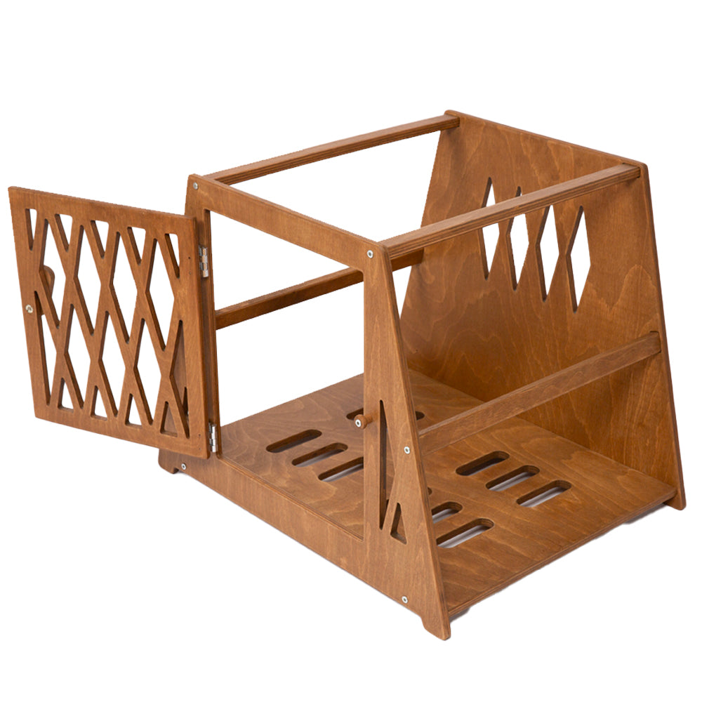 Luxury Wooden Dog House with High-Quality Memory Foam Bed – X-Small to XX-Large