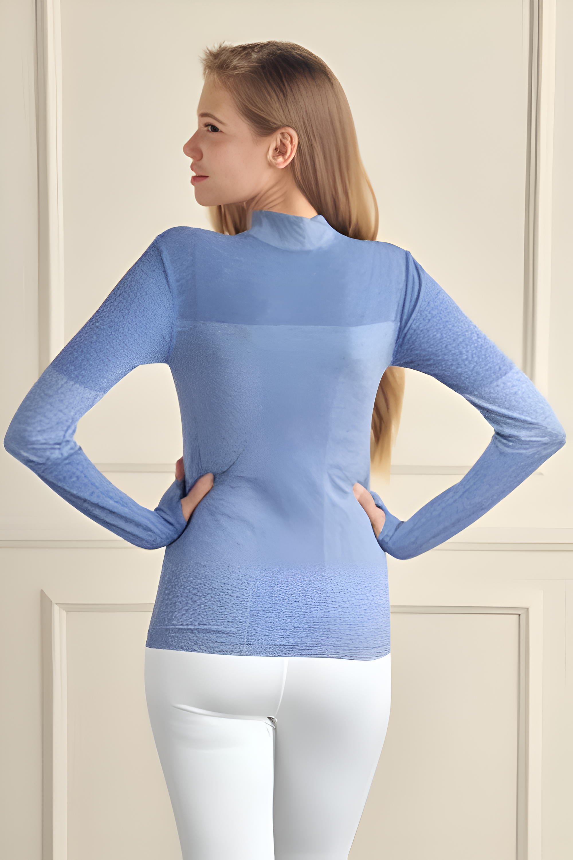 Women's Quarter Zip-Up Front Jacket with Thumb Holes - Great for Layering