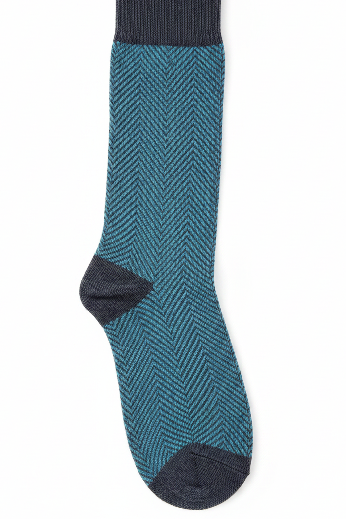 Men's Colorful Dress Socks - Combed Cotton, Seamless Toe Socks