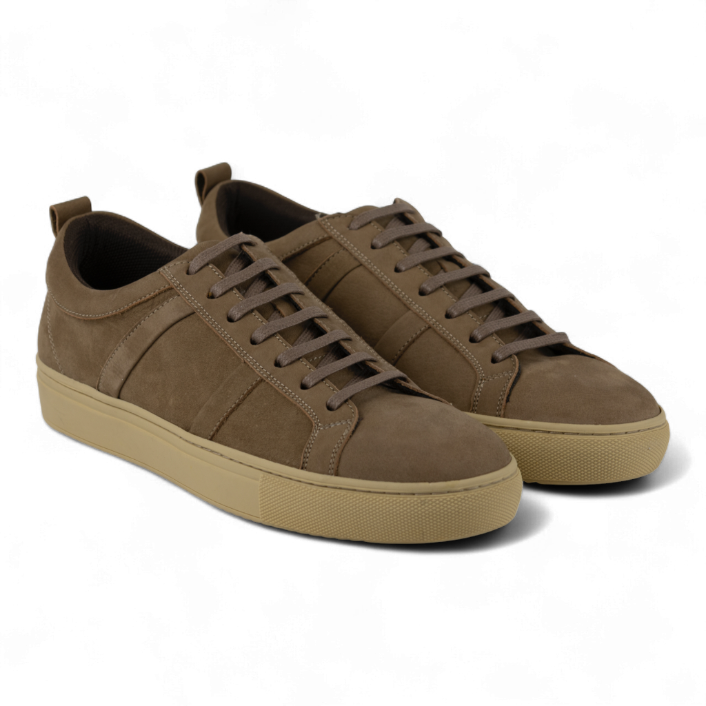Men's Nubuck Leather Sneakers - Perfect for Casual Wear - 0
