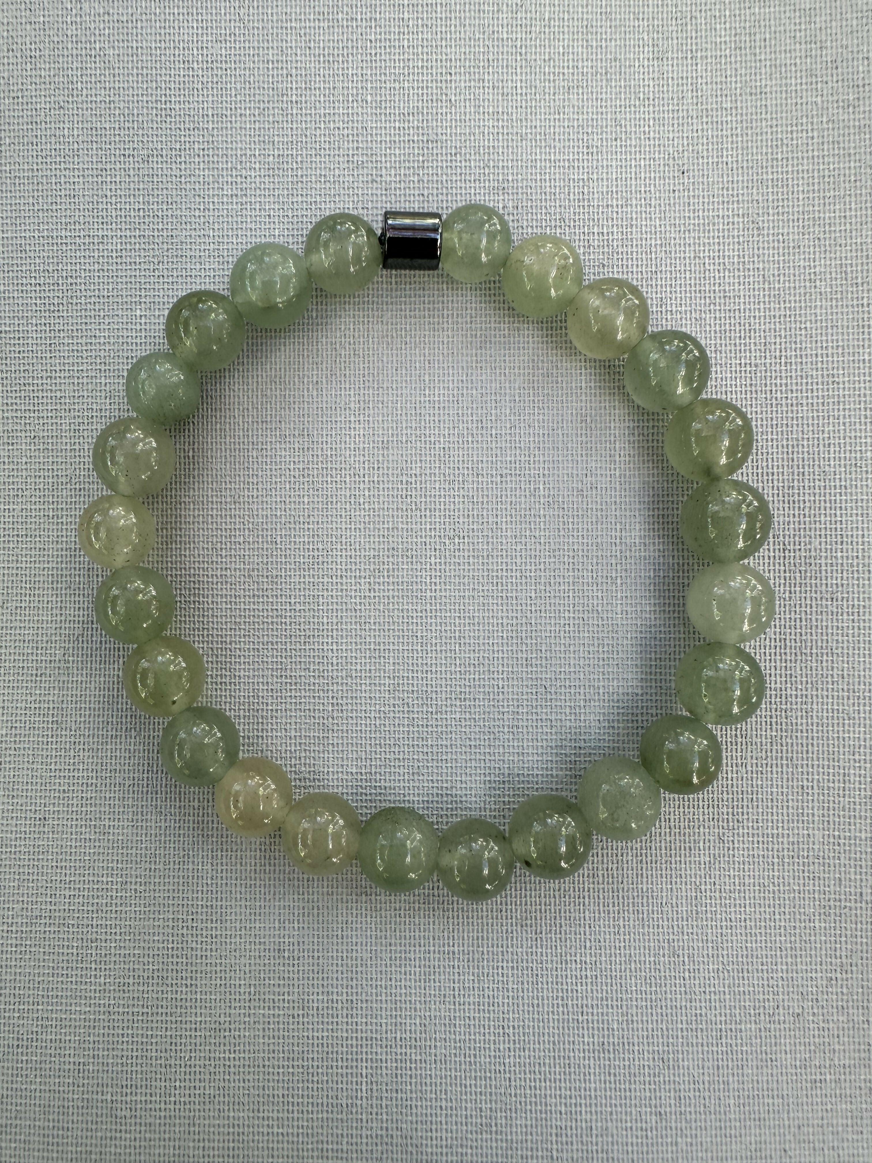 Aventurine Natural Stone Bracelet with Matching Necklace