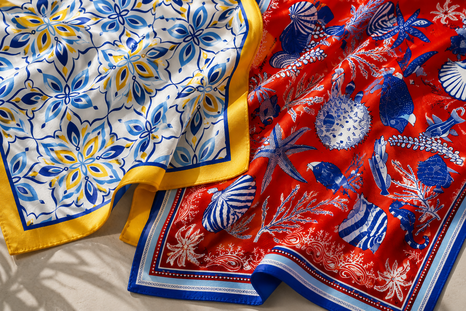 Marezze Timeless Saten Twill Scarf Collection – 2-Piece Paisley Accessories Set