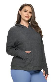 Women's Regular and Plus Size French Terry Activewear Hoodie - Great for Cool Mornings, Workout Gear, and Layering- Wear Sierra