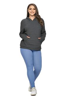 Women's Regular and Back Plus Size French Terry Activewear Hoodie - Great for Cool Mornings, Workout Gear, and Layering- Wear Sierra