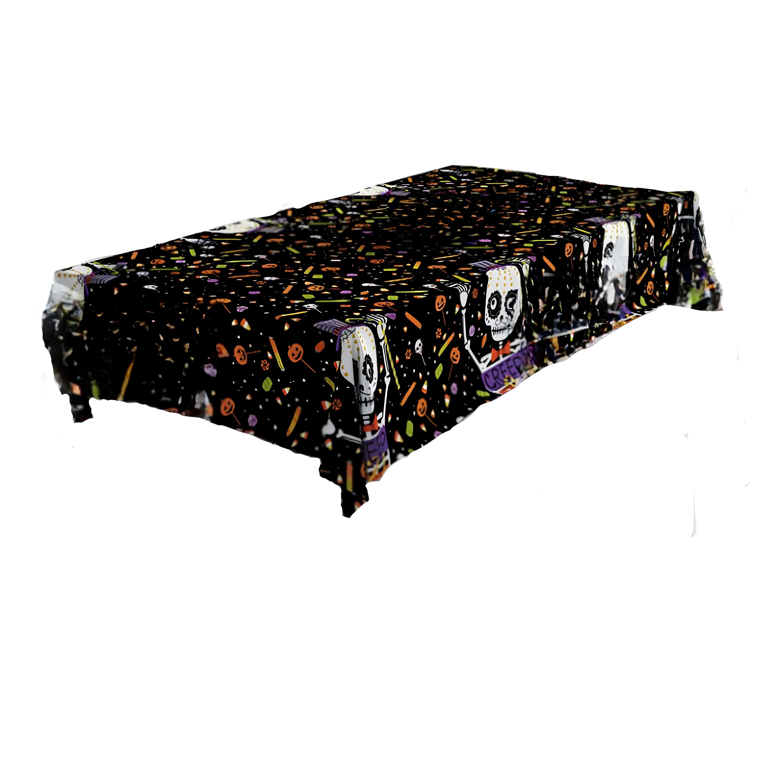 Halloween Tablecloth – Stain Resistant Fabric, Wrinkle-Free Table Cover for Dining Room or Kitchen Decor