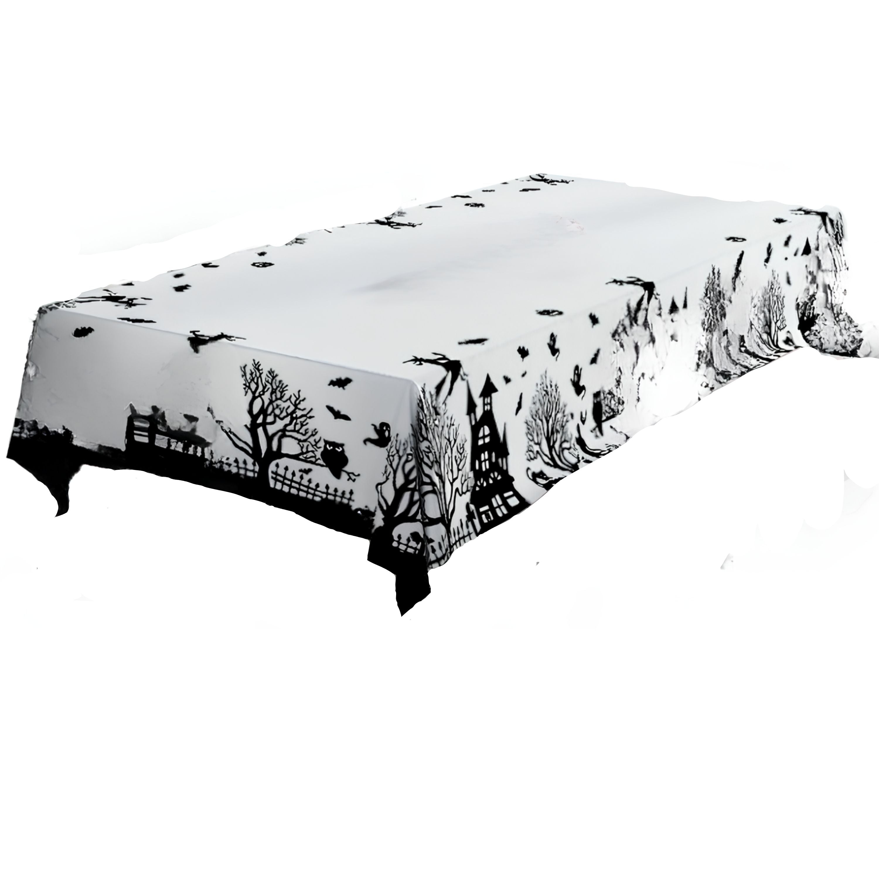 Halloween Tablecloth – Stain Resistant Fabric, Wrinkle-Free Table Cover for Dining Room or Kitchen Decor