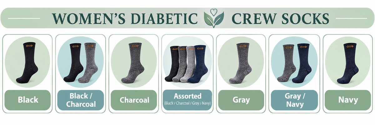 Women's Wool Crew Socks – Non-Binding Extra-Wide Calf