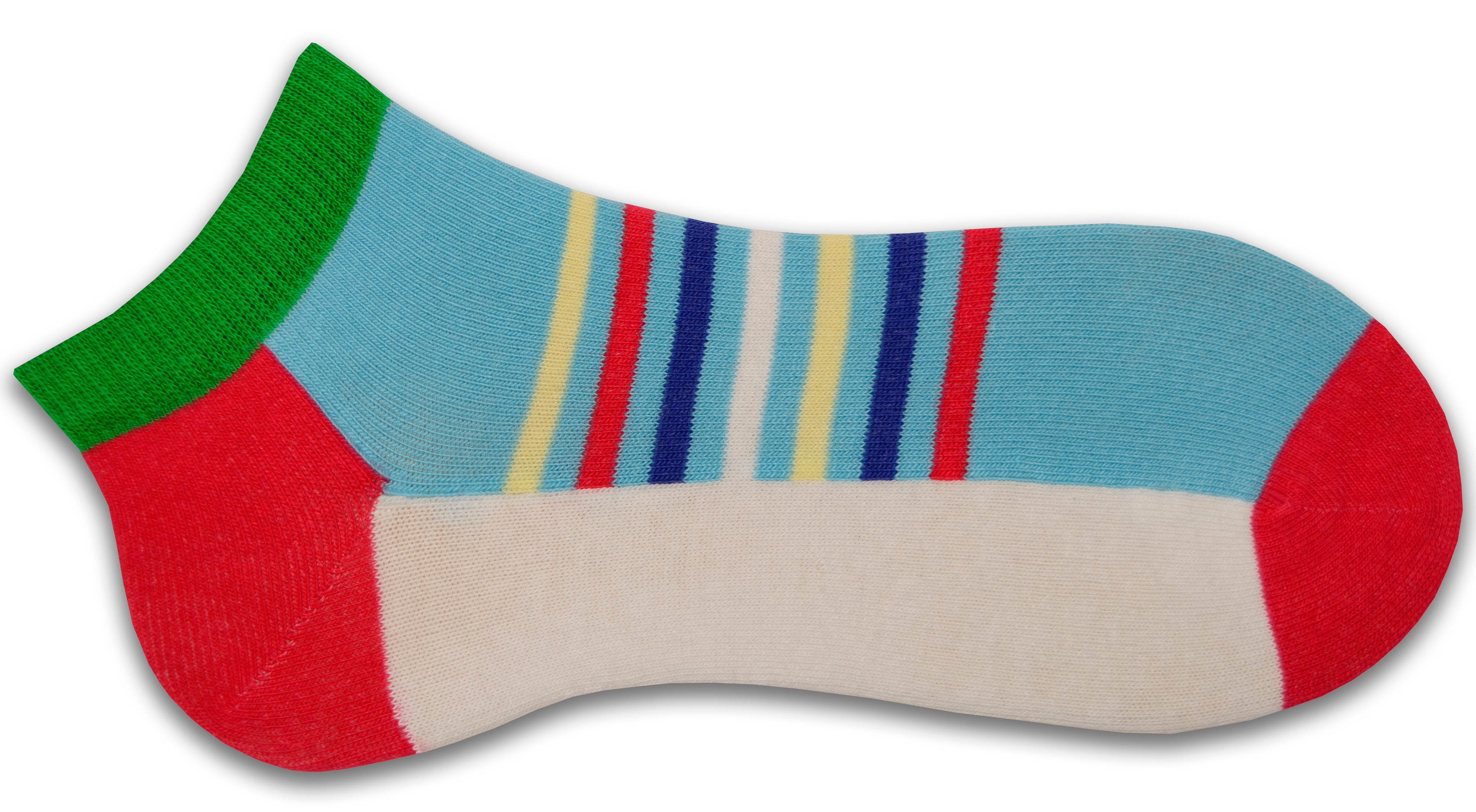 Colorful Women's Ankle Socks in Cotton - 2 Pair Pack