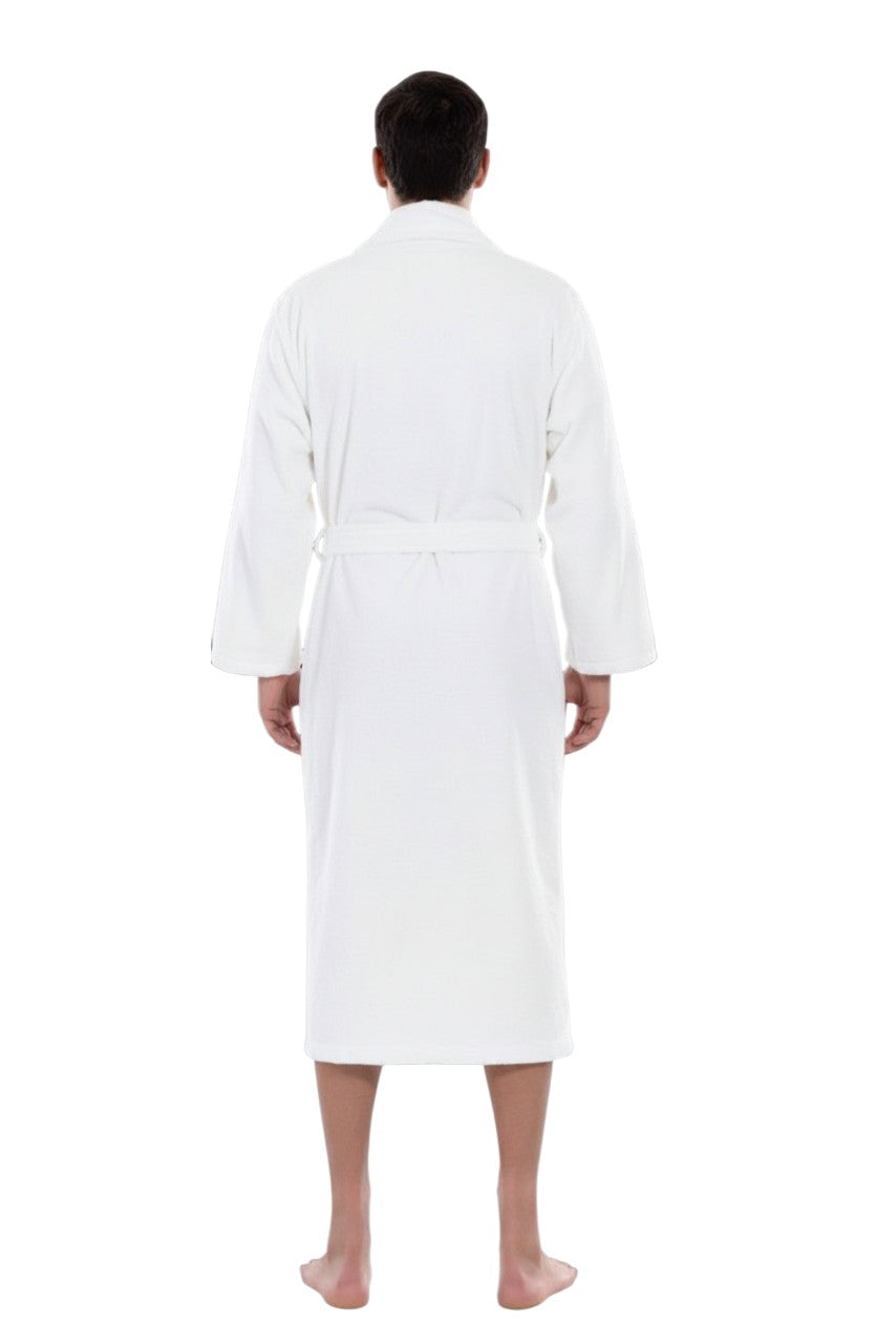 One Size Fits Most Luxury Turkish Bath Robes for Men & Women, 100% Turkish Cotton, Hotel Style Ultra Soft Robes For Home and Bath - Soft Shawl Collar Bathrobe with Adjustable Belt for Him & Her