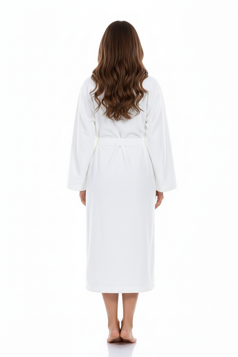 XS/S Women's Luxury Turkish Bath Robes, 100% Turkish Cotton, Hotel Style Ultra Soft Robes For Home and Bath - Soft Shawl Collar Bathrobe with Adjustable Belt