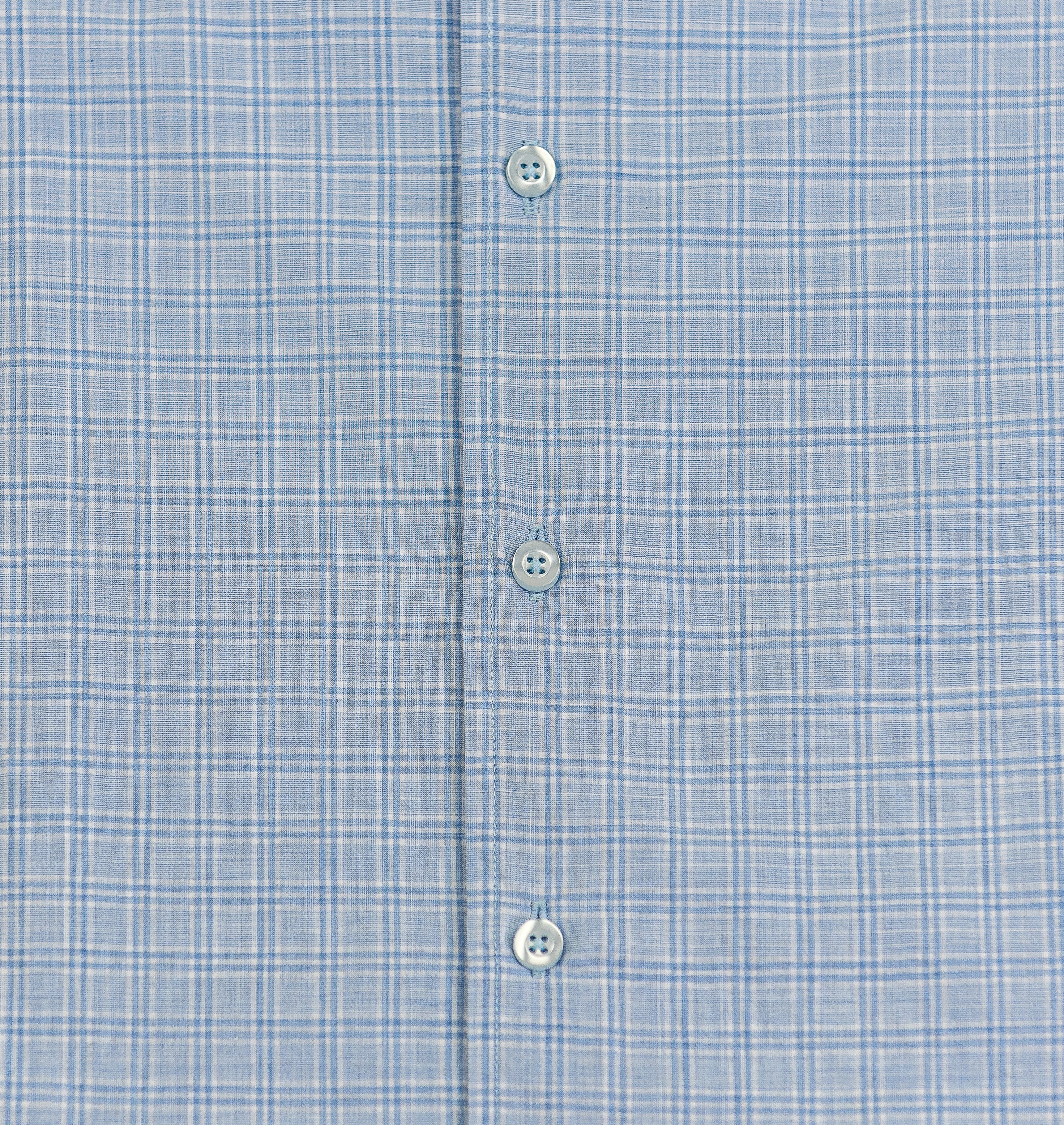Wear Sierra Top Shelf Men's Linen Short Sleeve Button Down Shirt in Light Blue Plaid - Great for Casual Fridays at the Office and Date Nights