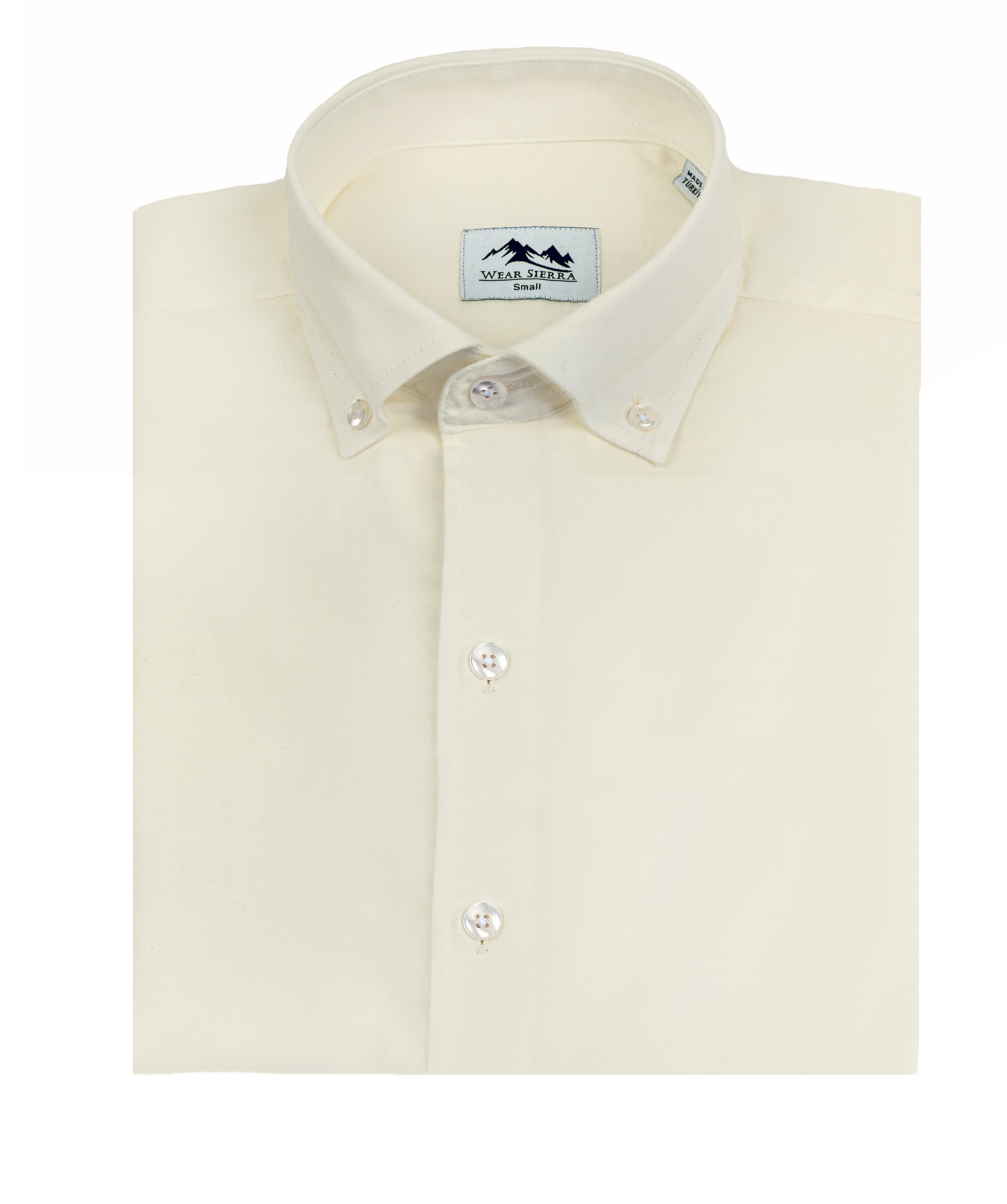 Wear Sierra Top Shelf Men's Turkish Cotton Short Sleeve Button Down Shirt in Classic Off-White, Casual Friday Shirt for Men