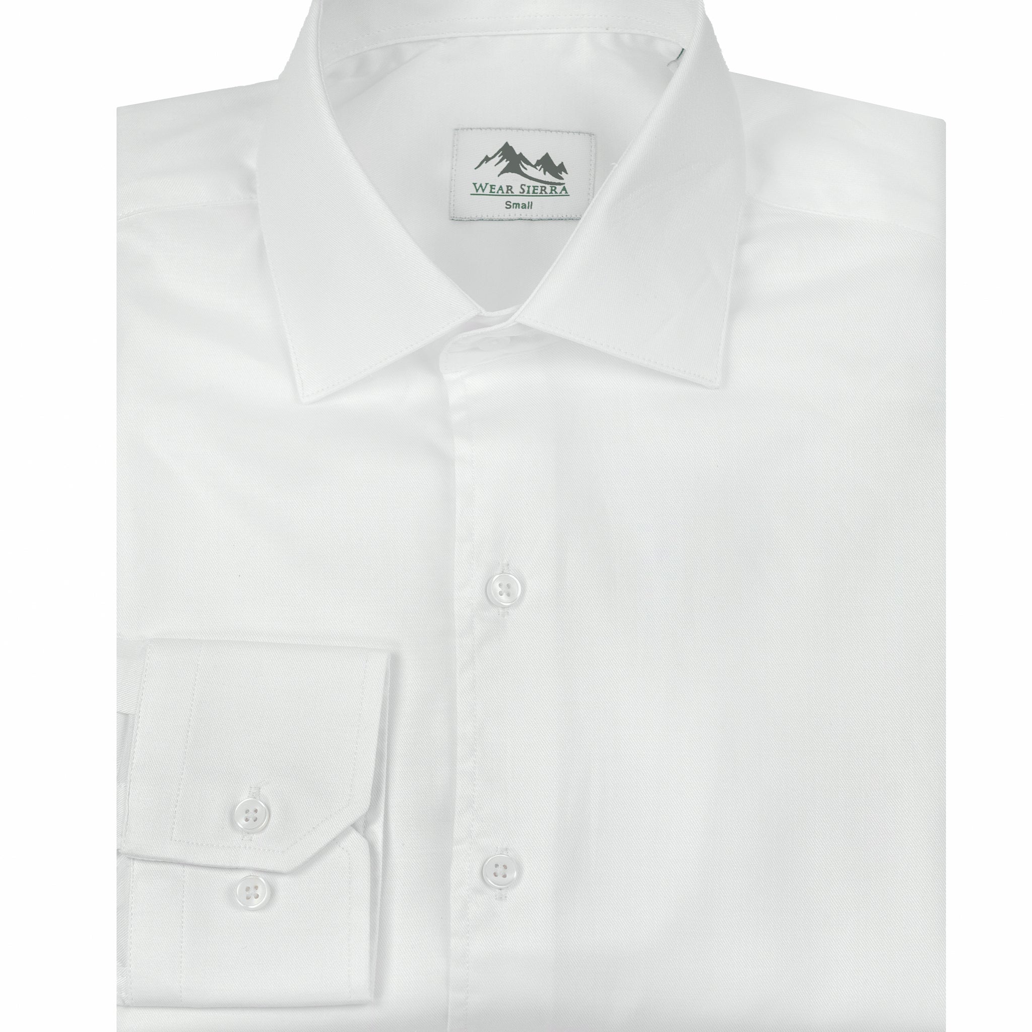 Wear Sierra Top Shelf Men's Cotton Long Sleeve Button Up Shirts in Classic White