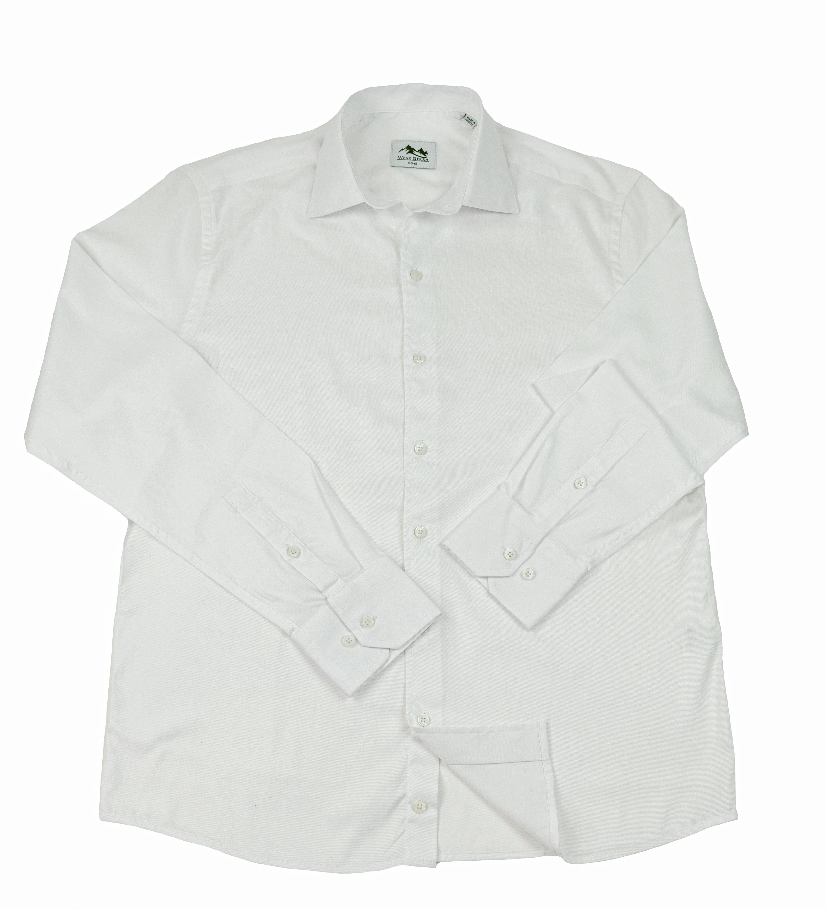 Wear Sierra Top Shelf Men's Cotton Long Sleeve Button Up Shirts in Classic White - 0