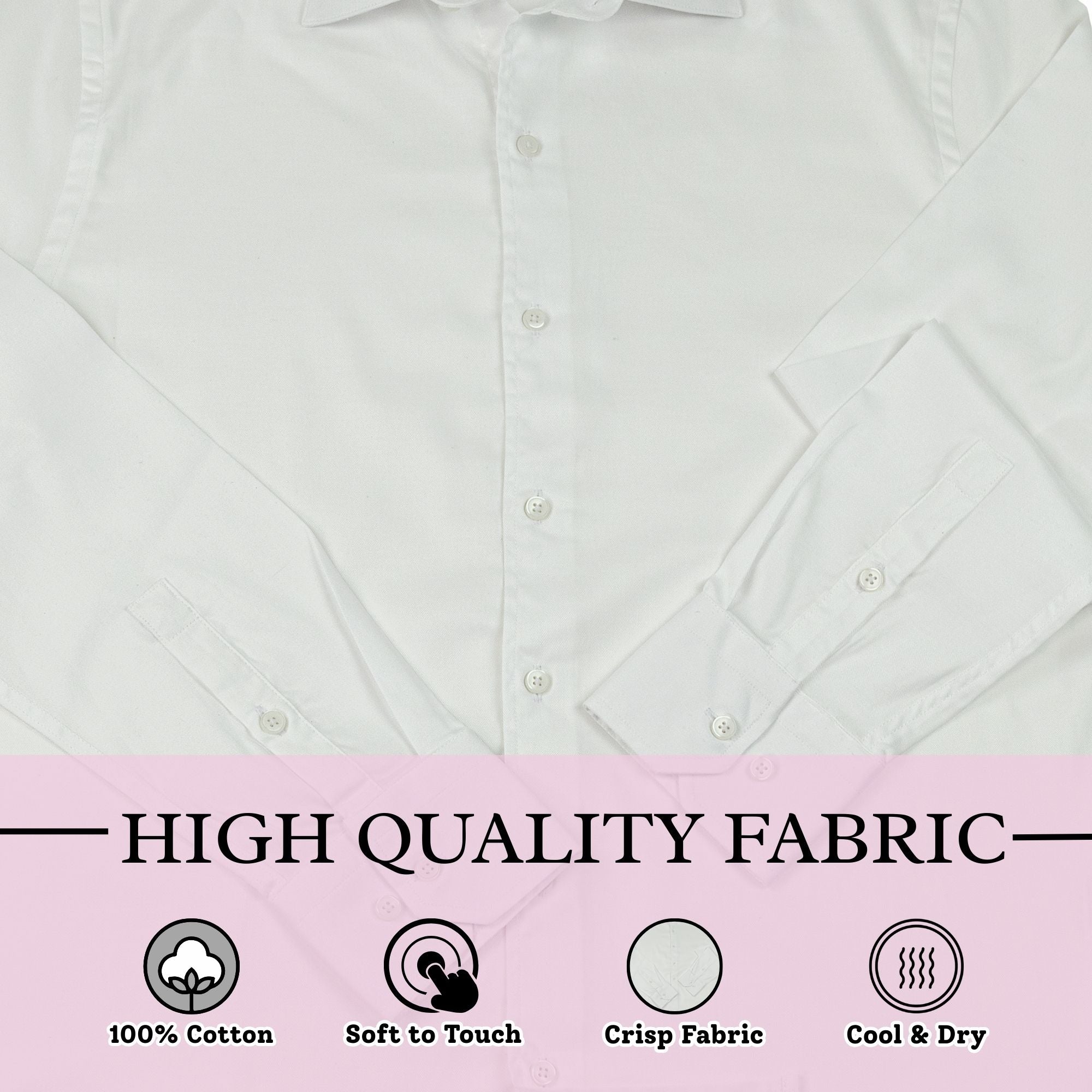 Wear Sierra Top Shelf Men's Cotton Long Sleeve Button Up Shirts in Classic White