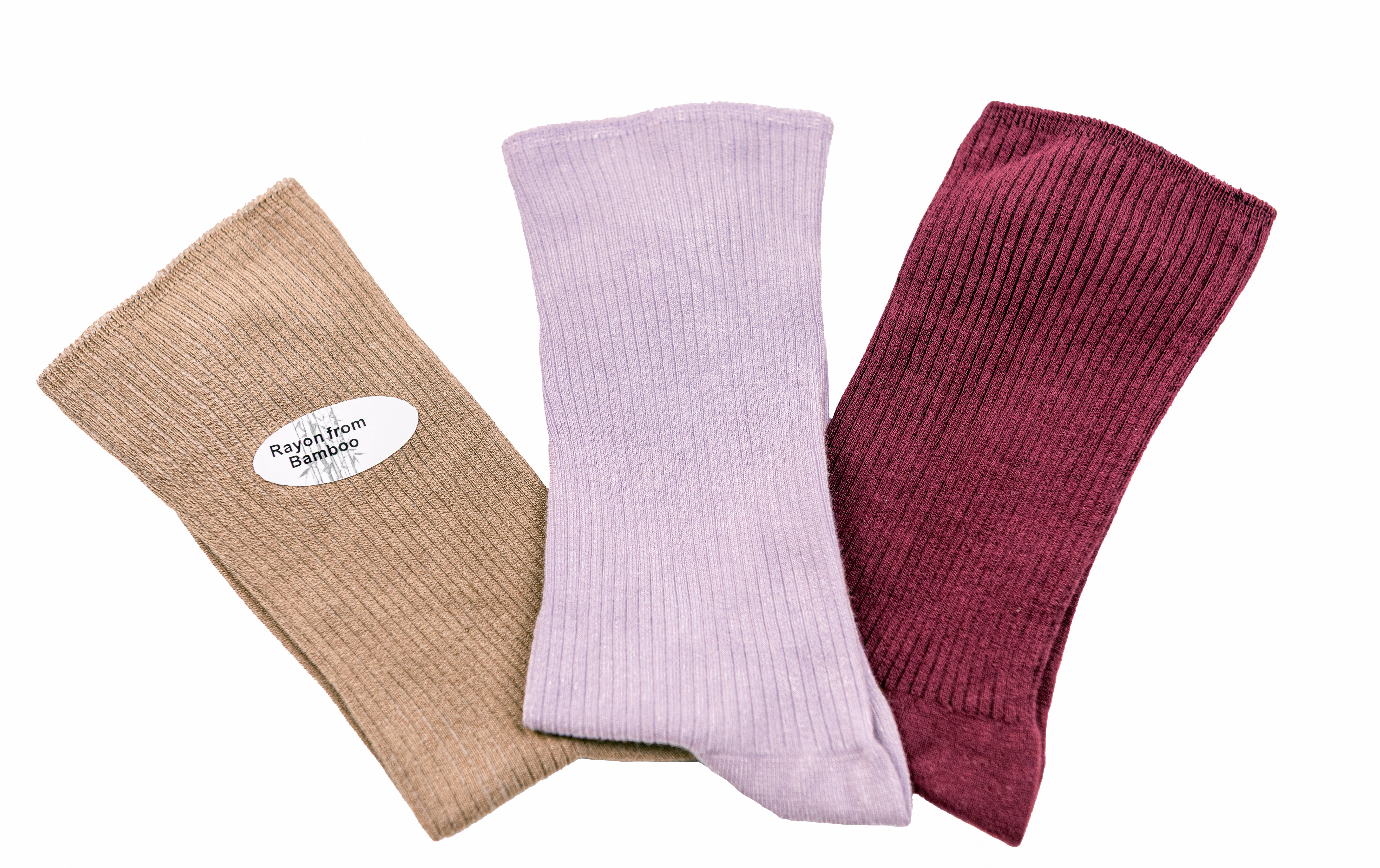 Women's Diabetic Arthritic Rayon and Bamboo Crew Socks 3-Pair Packs