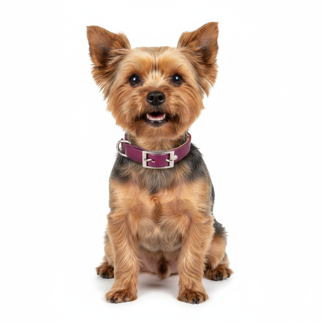 Braided Leather Dog Collar – Adjustable, Durable Leather Collar for Toy Breed Dogs