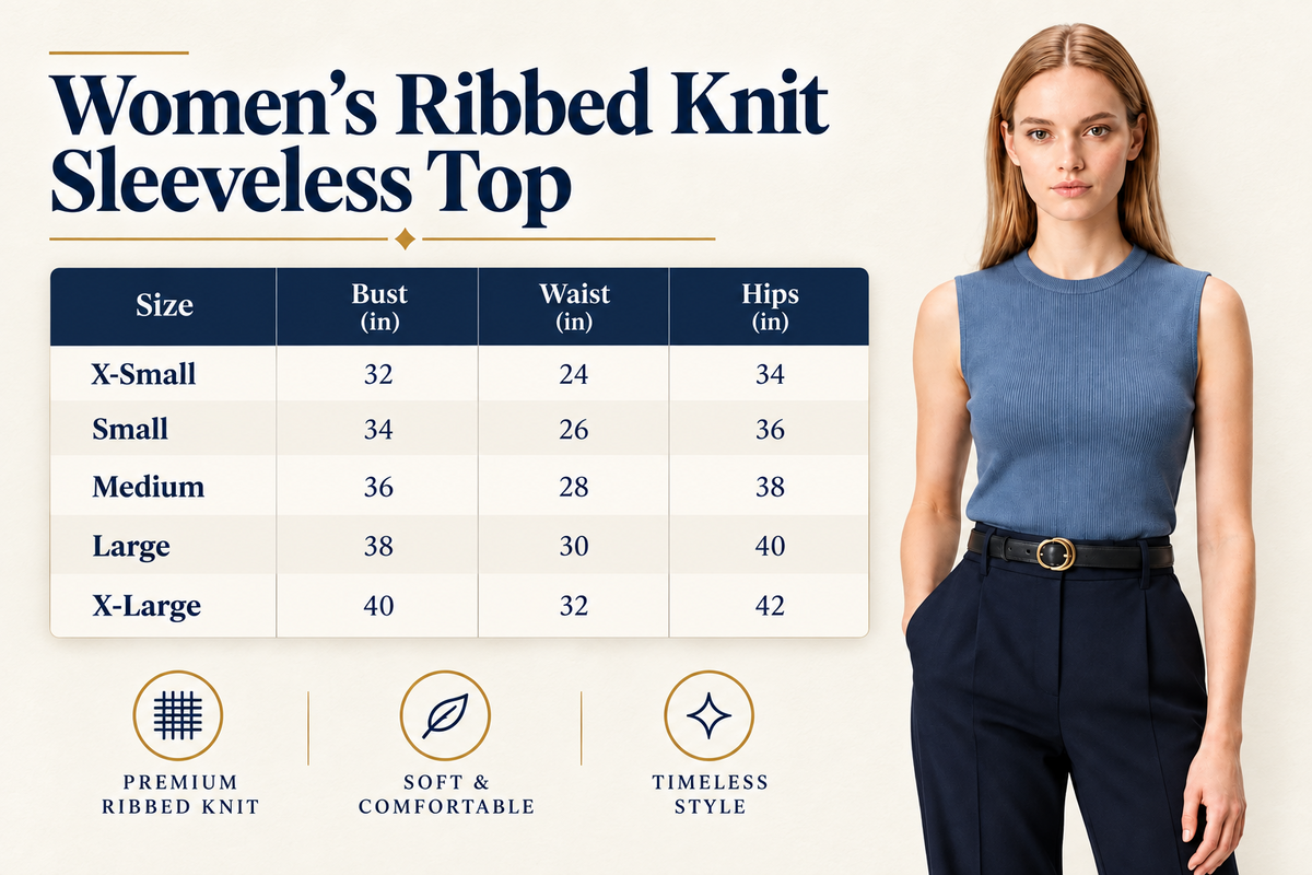 Women’s Ribbed Knit Sleeveless Top