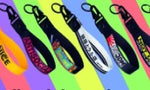 Colorful racing car keychains.
