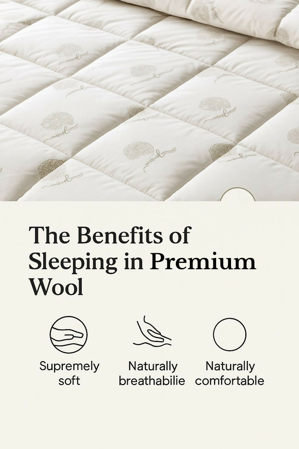 Duvetta 100% Wool Comforter with Cotton Fabric Cover Premium Quality New Zealand Wool-All Season Useable- Machine Washable Duvet-Medium Weight Quilt (King U.S. Standard), 1 Unit