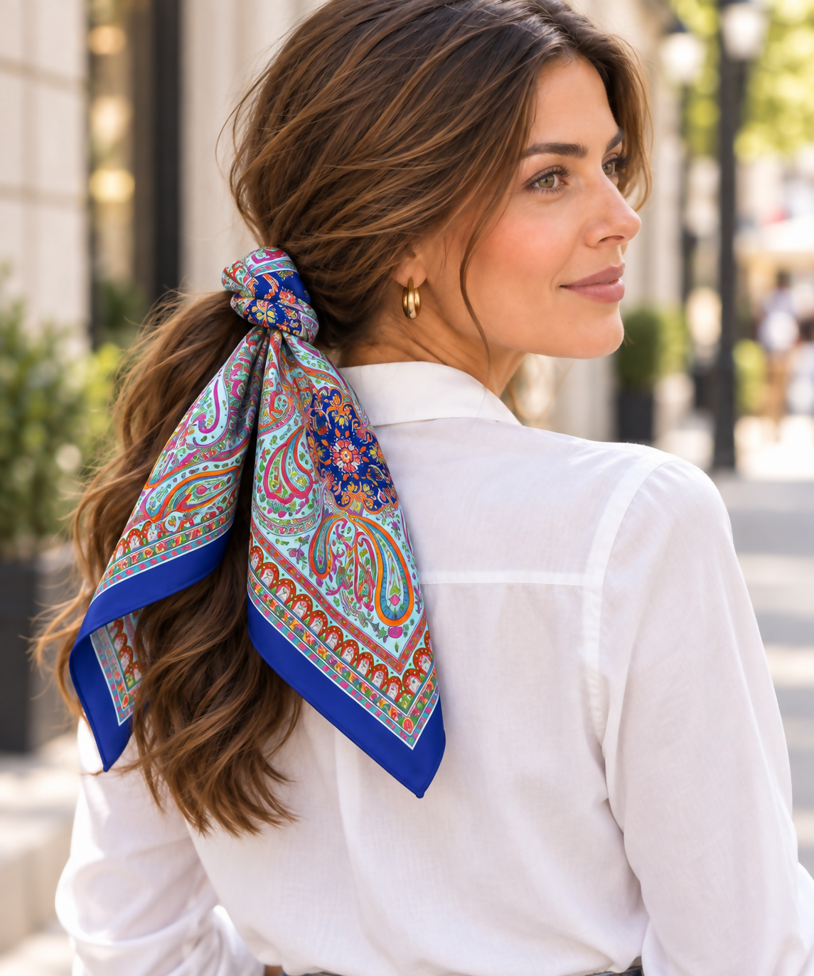 Women's Silky, Satin Twill Scarf Collection – Fashion Accessories in a Colorful 2-Piece Set