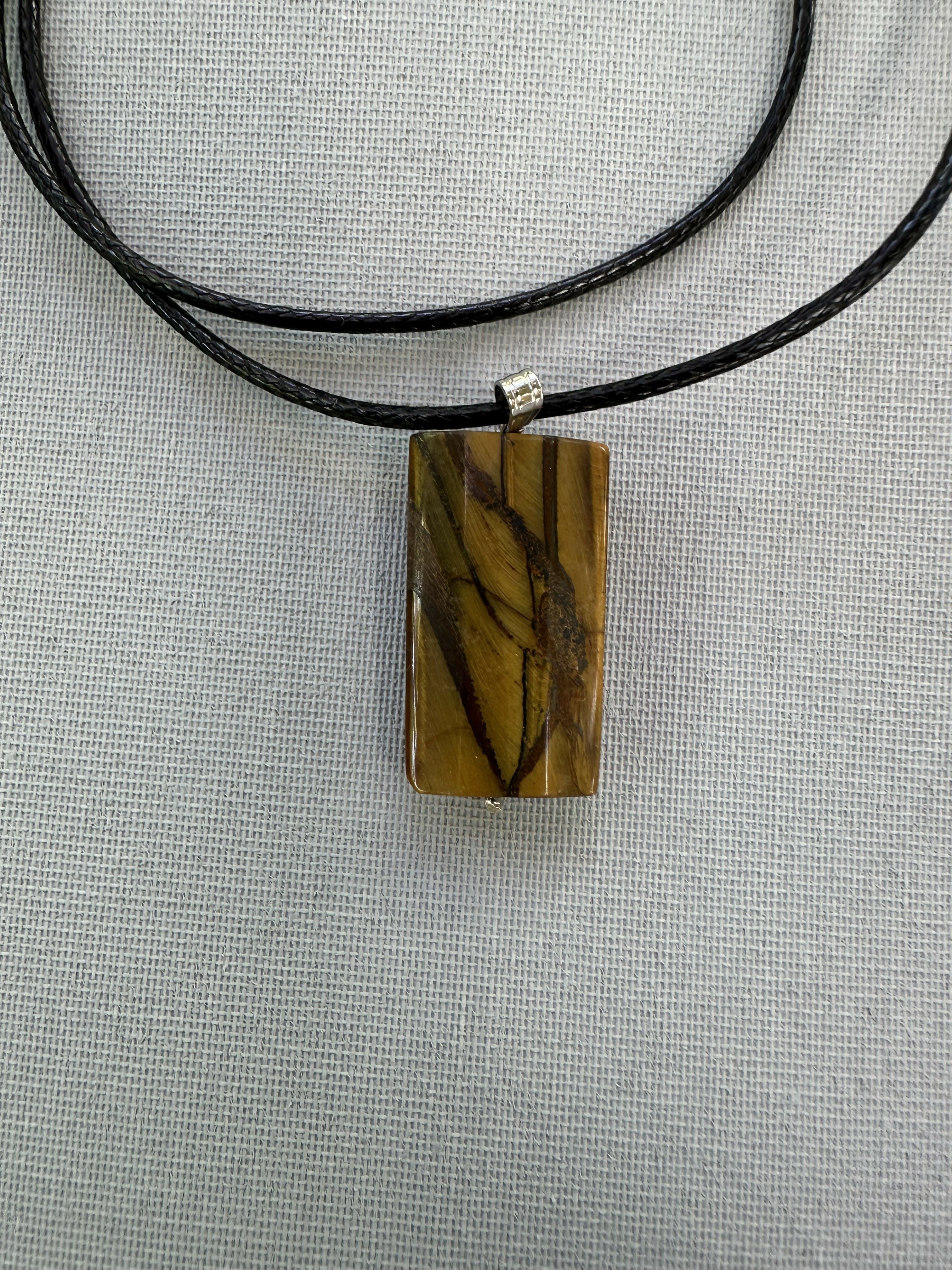 Tiger’s Eye Natural Stone Bracelet with Matching Necklace - 0