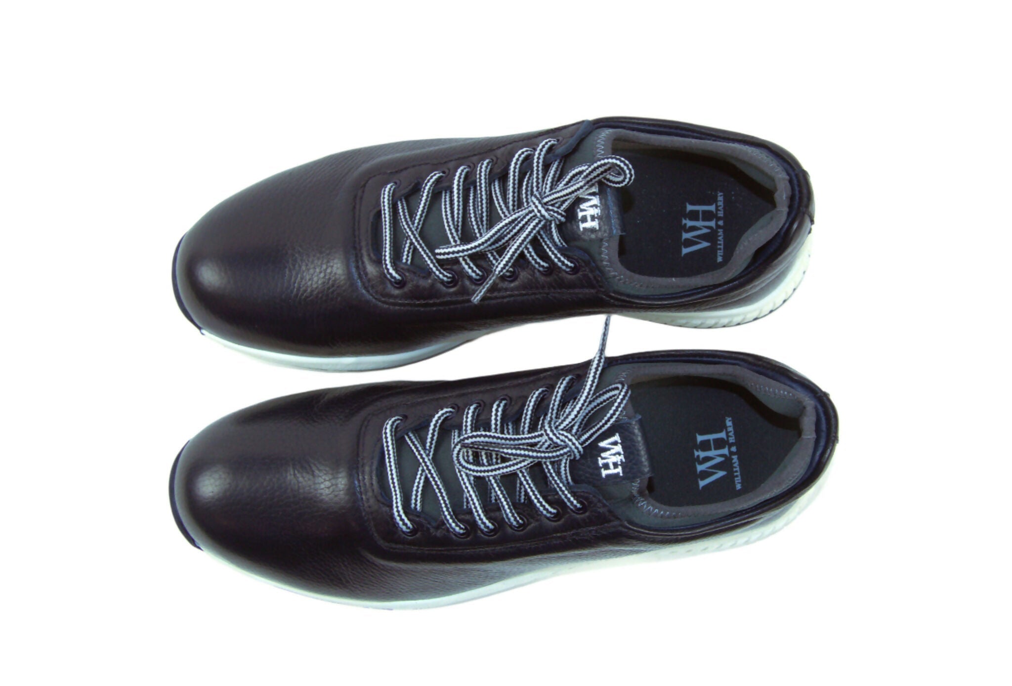 Ace - Deerskin Men's Golf Shoes in Dark Blue - Wear Sierra