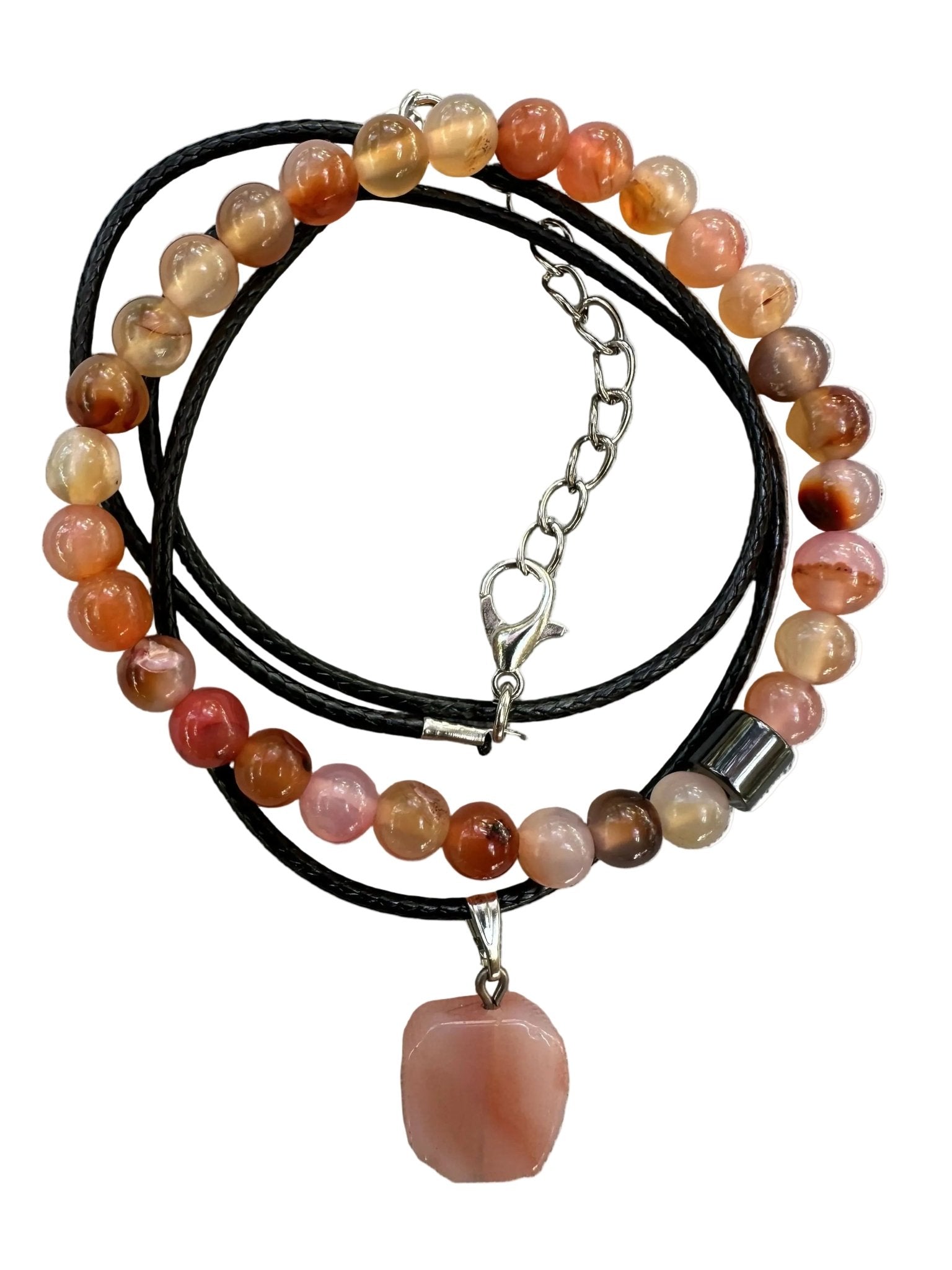 Agate Natural Stone Bracelet with Matching Necklace - Wear Sierra