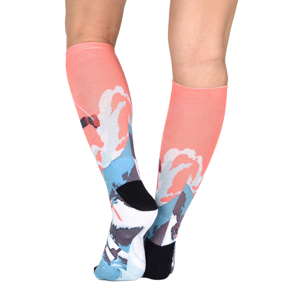 Men & Women's CoolMax Knee-High Socks, Nature Inspired Collection for Men & Women Eco-Friendly Knee High Socks