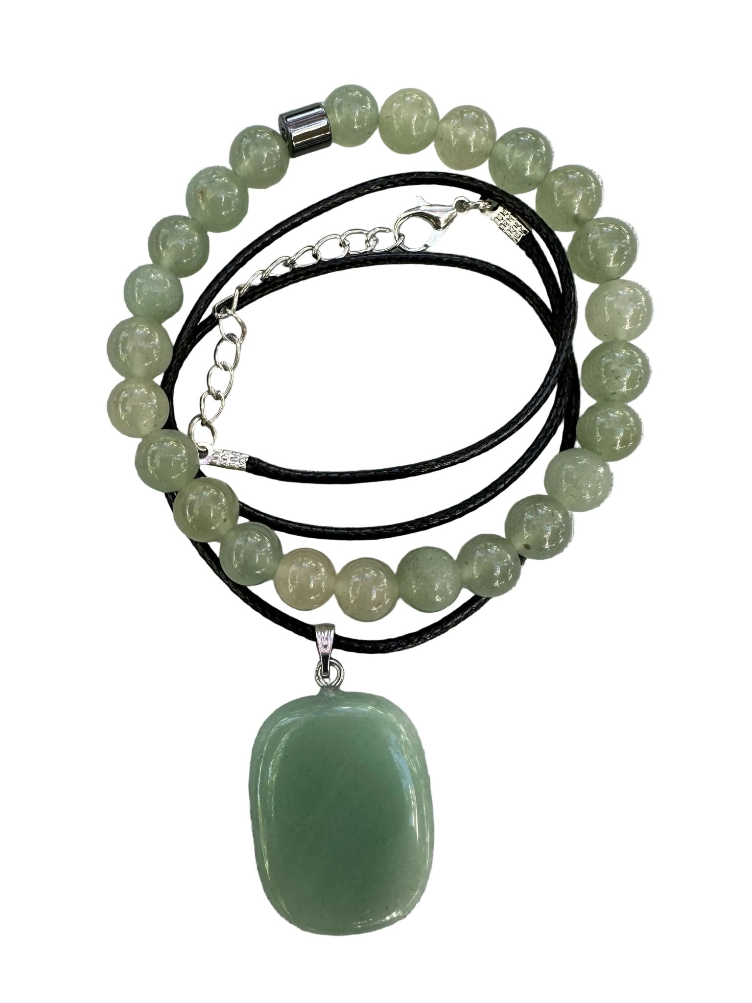 Aventurine Natural Stone Bracelet with Matching Necklace - Wear Sierra