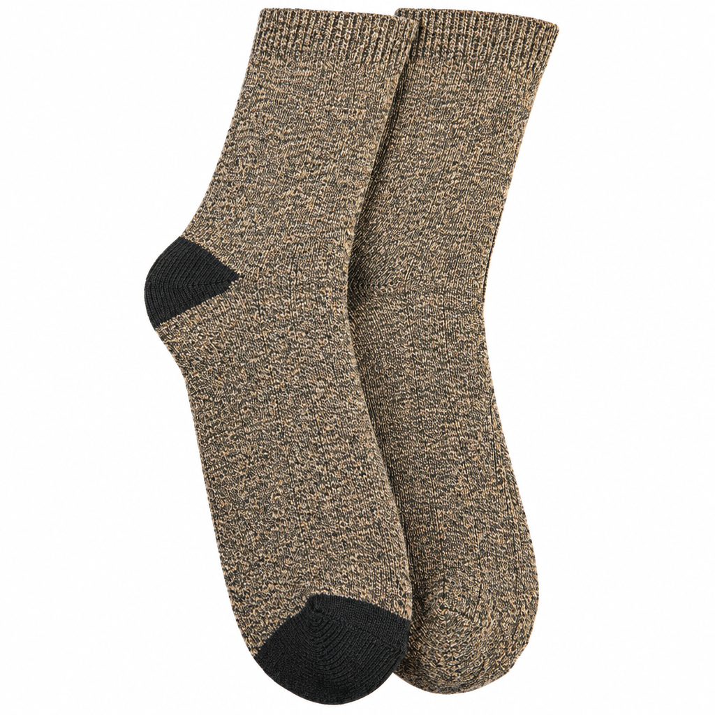 Men’s XXL Cotton Crew Socks – 2 Pair Pack Socks for Shoe Sizes 12–14
