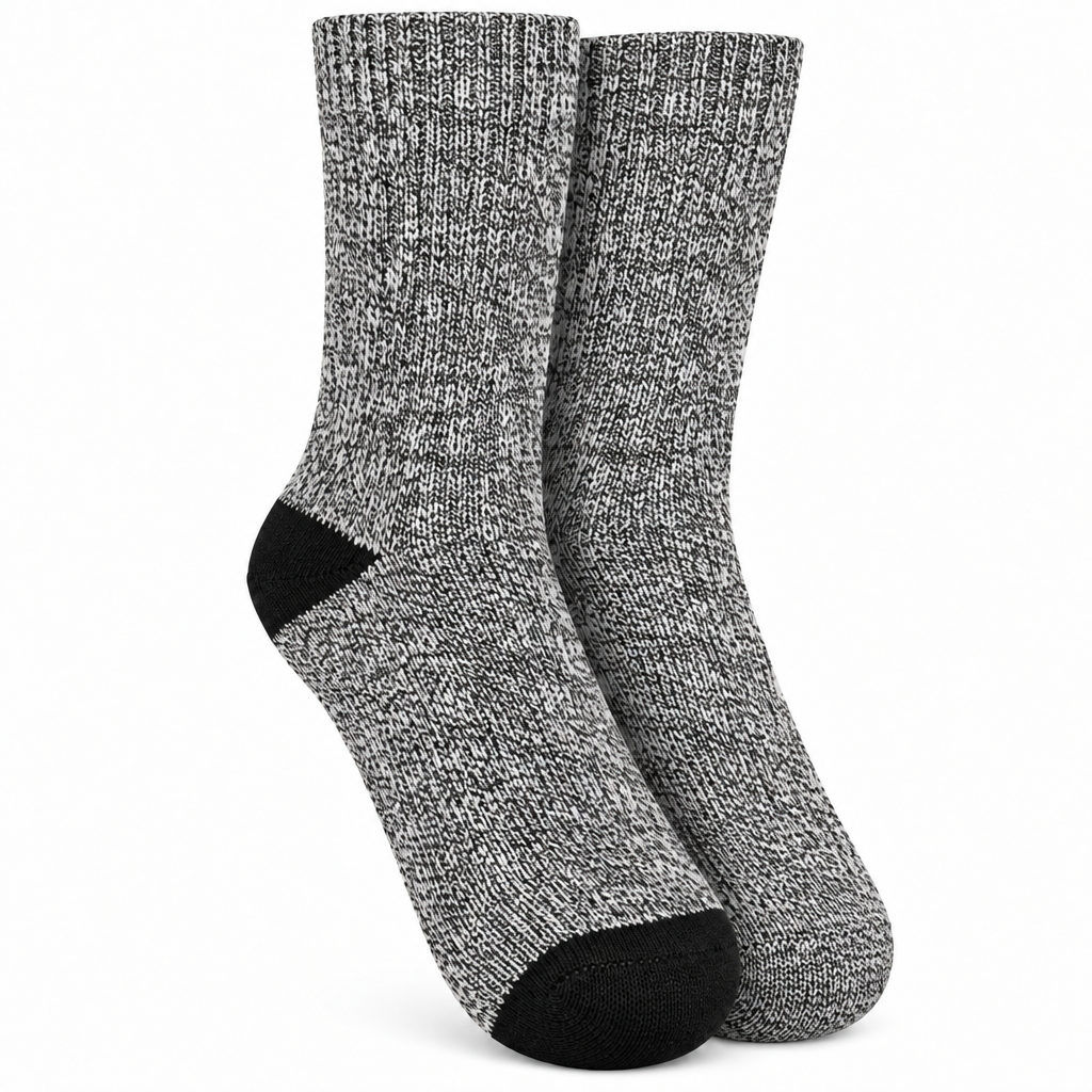 Men’s XXL Cotton Crew Socks – 2 Pair Pack Socks for Shoe Sizes 12–14
