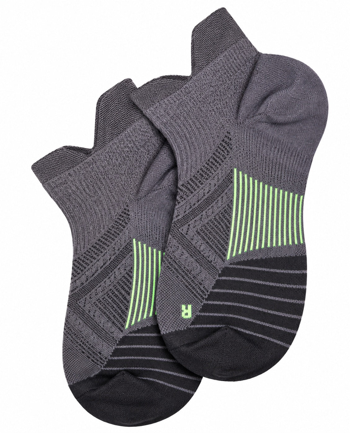 Unisex No-Show Ankle Compression Sports Socks 15–20 mmHg with Enhanced Arch Support & Heel Tab