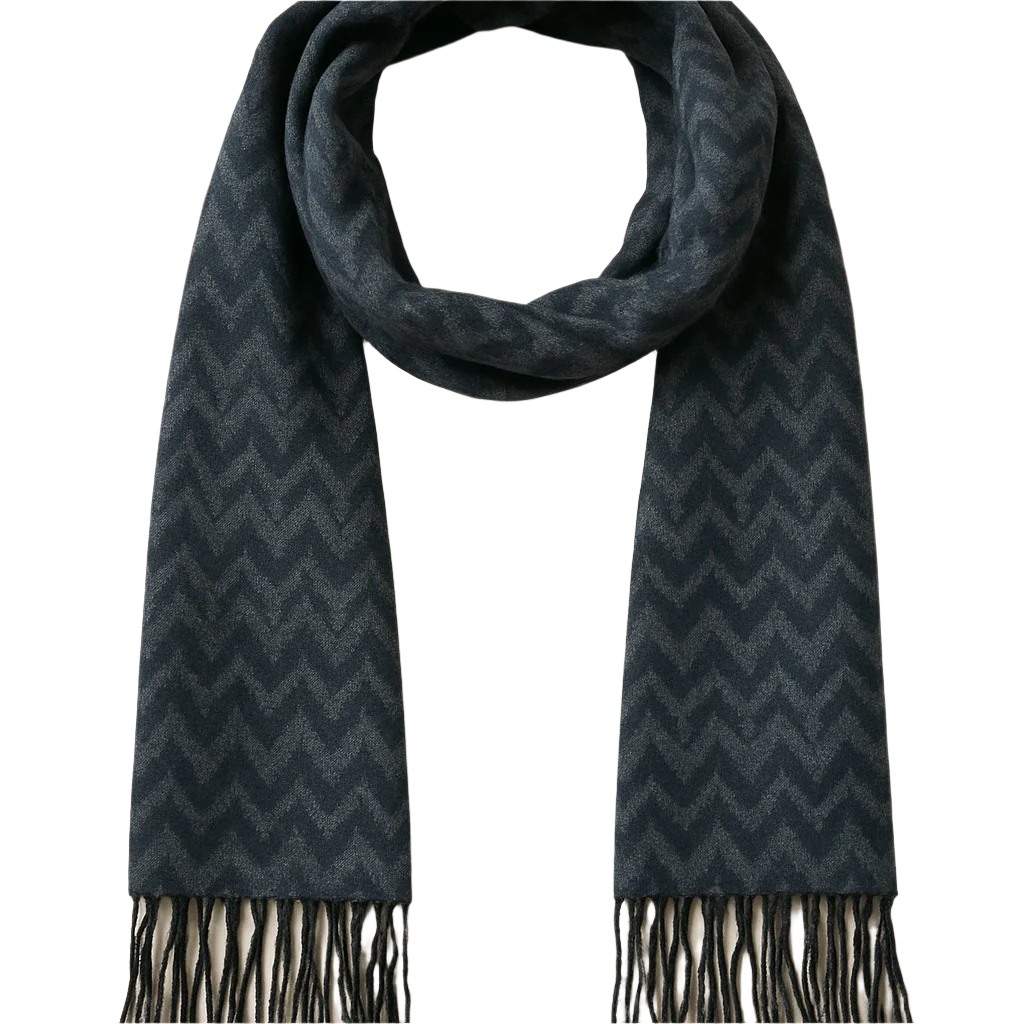 Italian Inspired Scarf for Men Double-Sided Classic Herringbone Pattern Perfect for Gifting!
