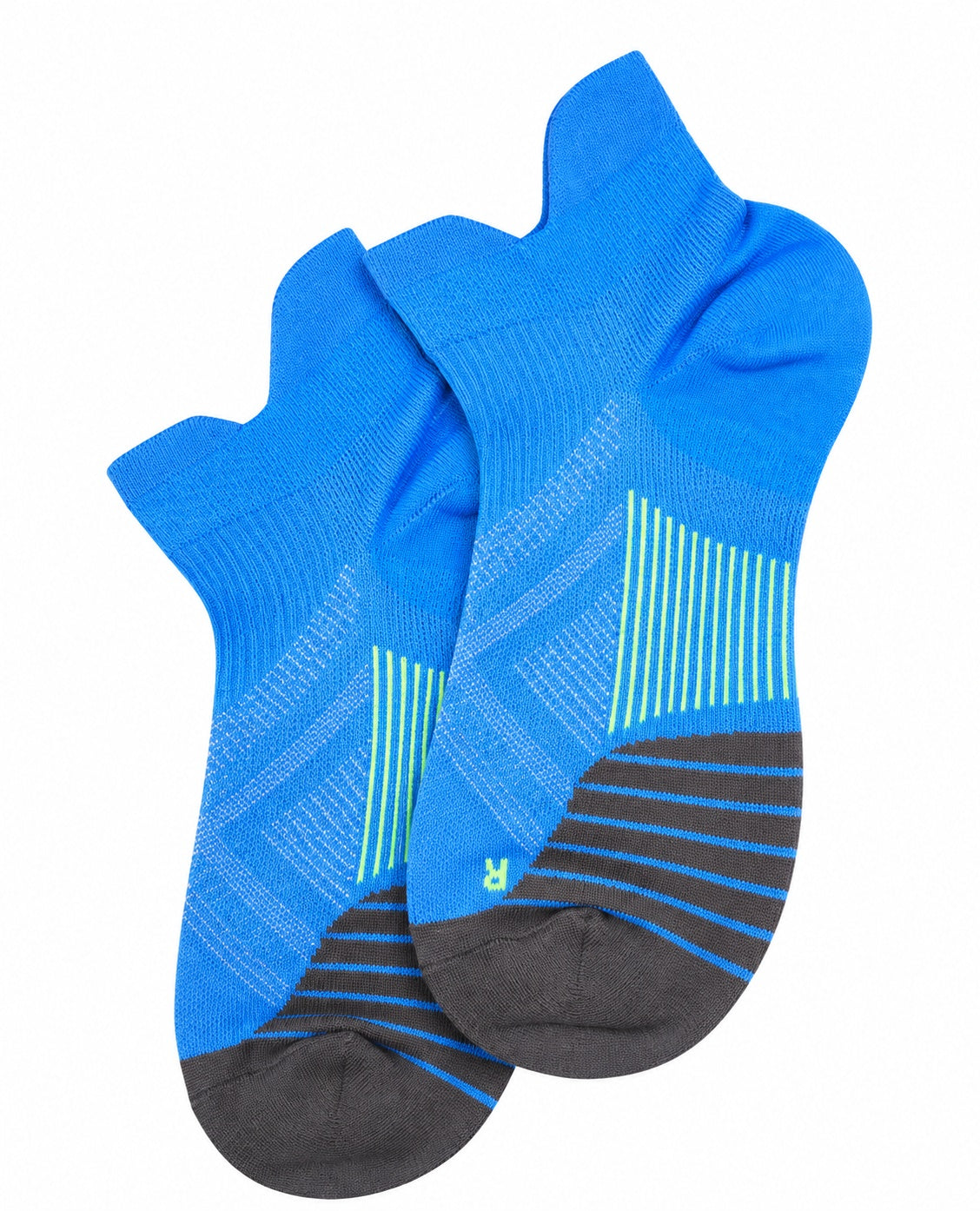 Unisex No-Show Ankle Compression Sports Socks 15–20 mmHg with Enhanced Arch Support & Heel Tab