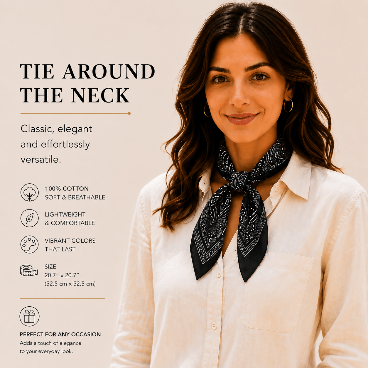 Boxed Cotton Scarf Collection – 4-Piece Paisley Bandana Set - Wear Sierra