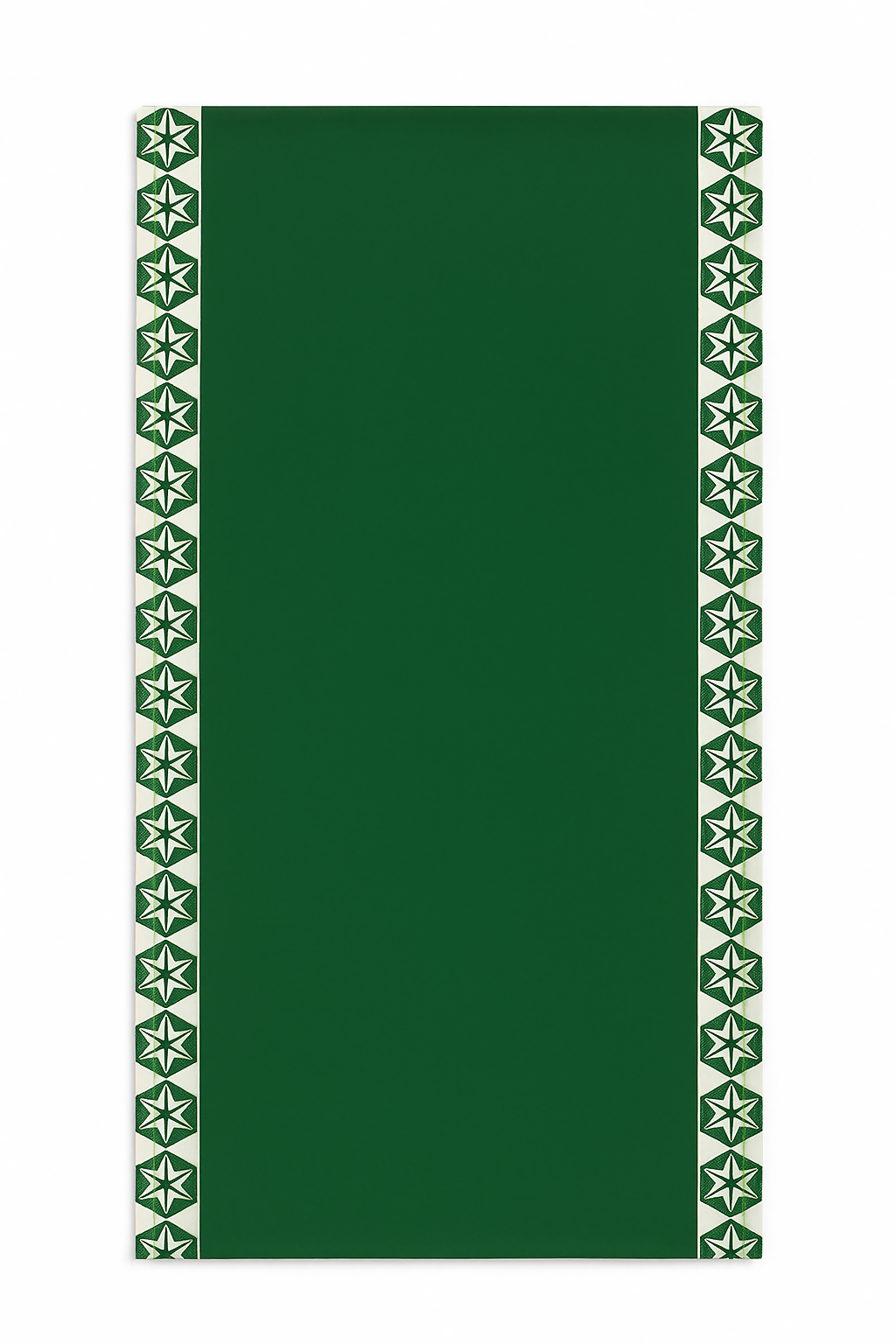 Happy New Year Green Christmas Tablecloth – Holiday Star Pattern, Festive Green Design, 155x200 cm (61x79 in)
