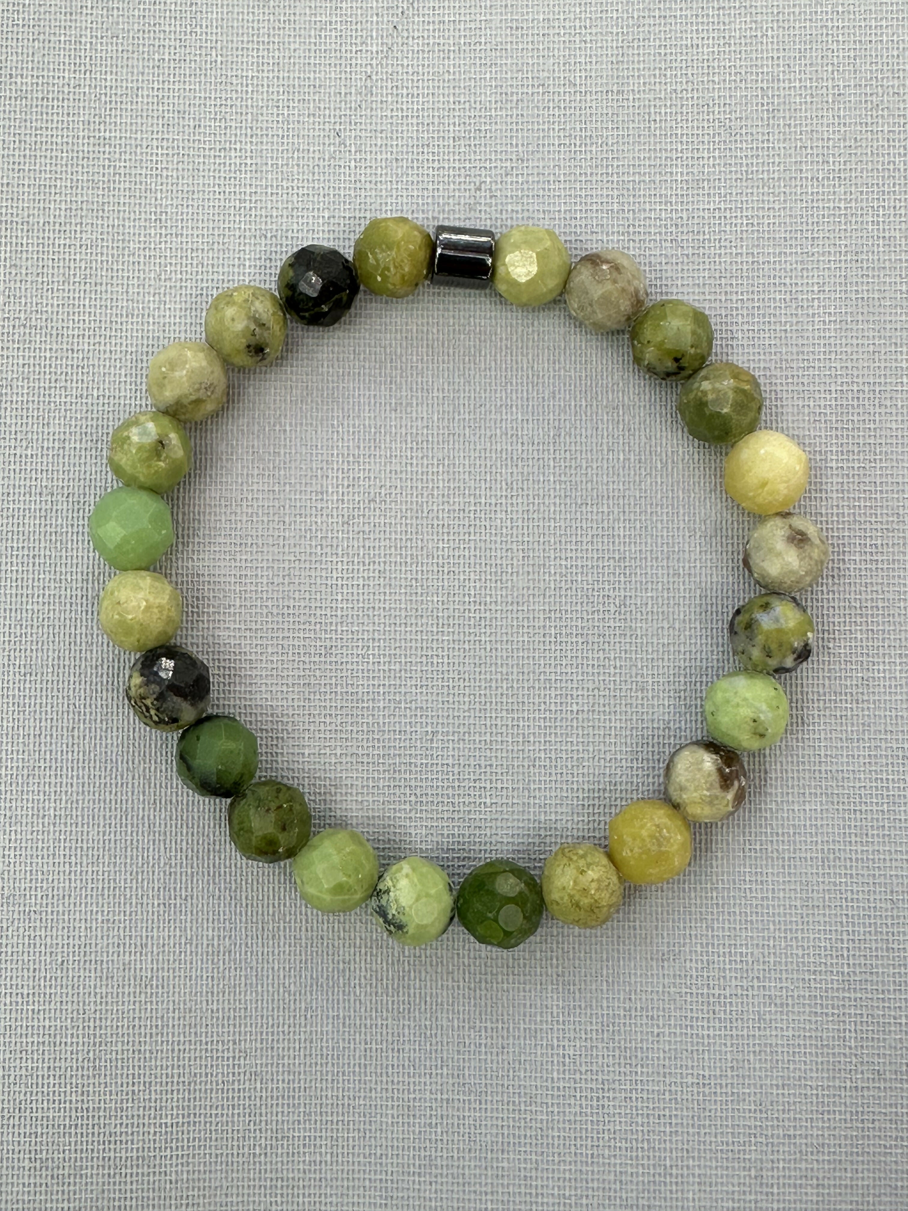African Jade Natural Stone Bracelet with Matching Necklace