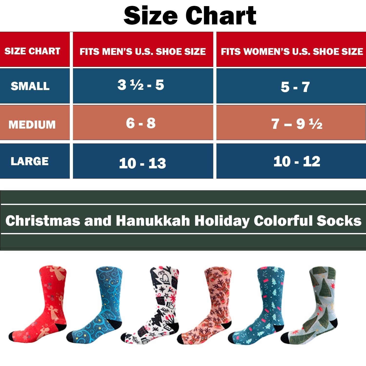 Christmas and Hanukkah Holiday Colorful CoolMax Crew Socks for Men & Women - Holly and Trees - Wear Sierra