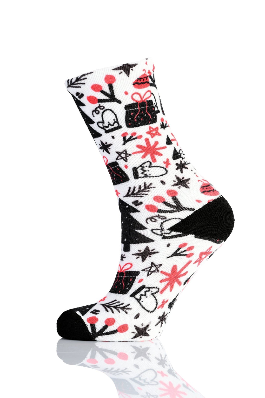 Christmas and Hanukkah Holiday Colorful CoolMax Crew Socks for Men & Women - Trees & Ornaments - Wear Sierra