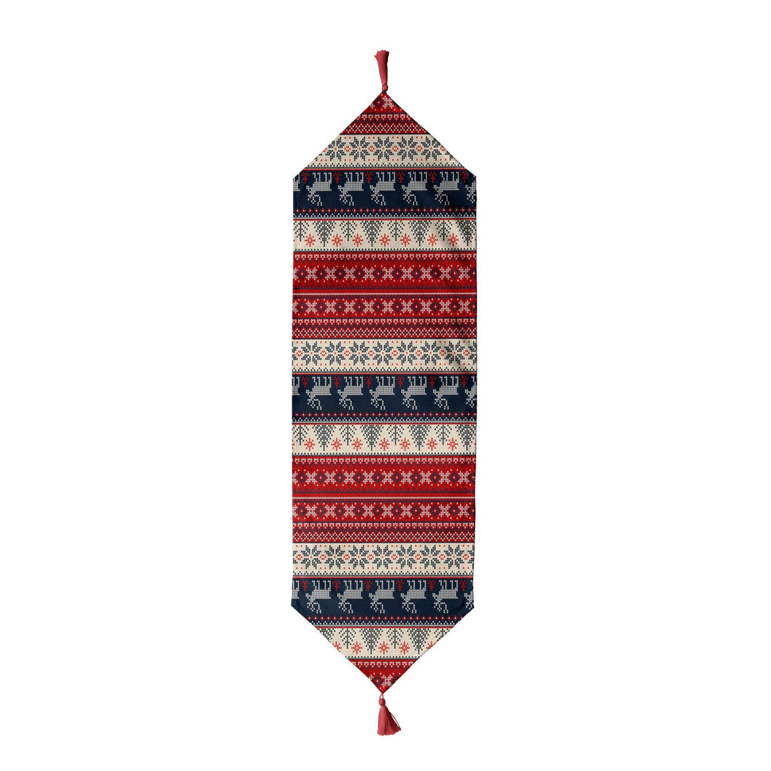 Christmas and Holiday Table Runners with Tassel - Colorful and Festive, Great for Holiday Decorating - Wear Sierra
