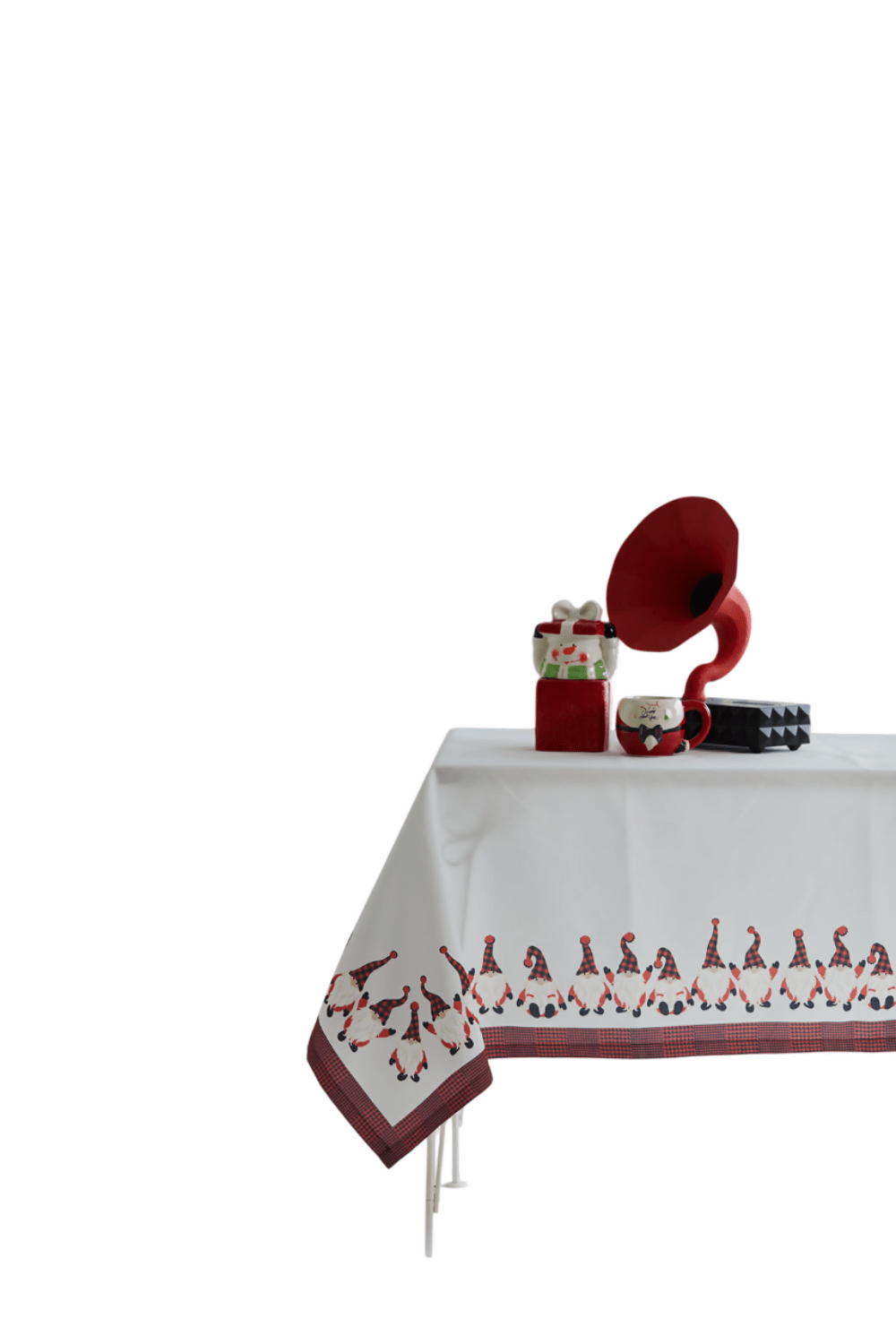 Christmas Cute Gnomes Tablecloth, Rectangular and Machine Washable - Wear Sierra