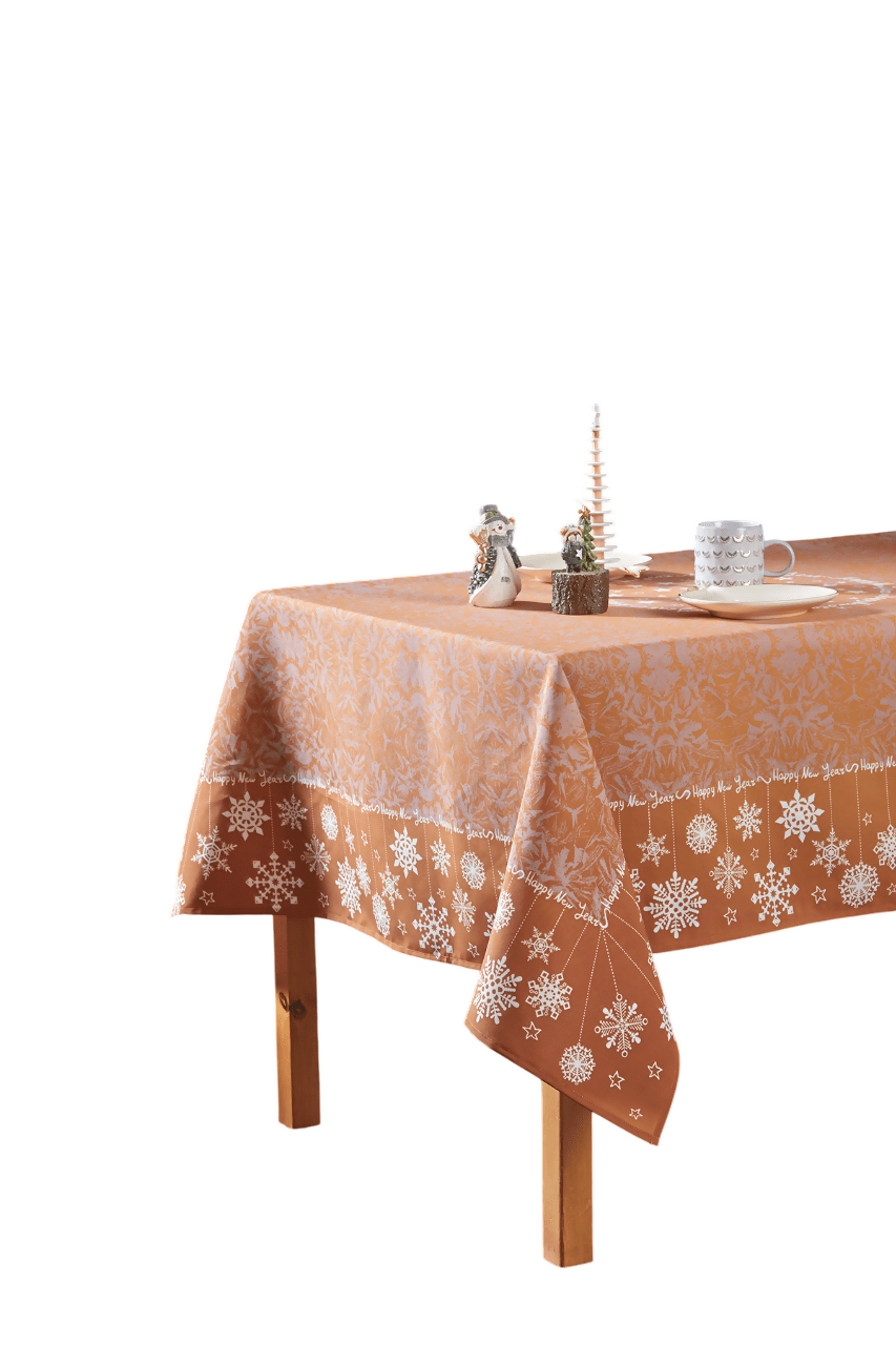 Christmas Snowflake Tablecloth in Neutral Tones - Perfect for the Holidays - Wear Sierra