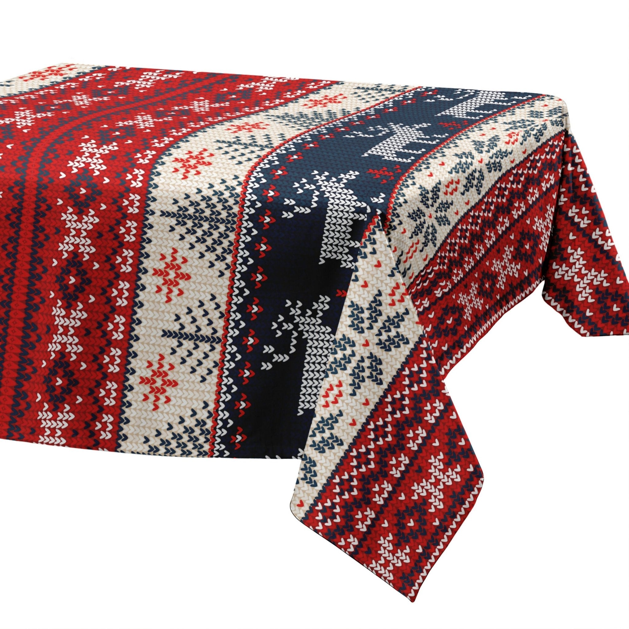 Christmas Tablecloth – Stain Resistant Fabric, Wrinkle-Free Table Cover for Dining Room or Kitchen Decor - Wear Sierra