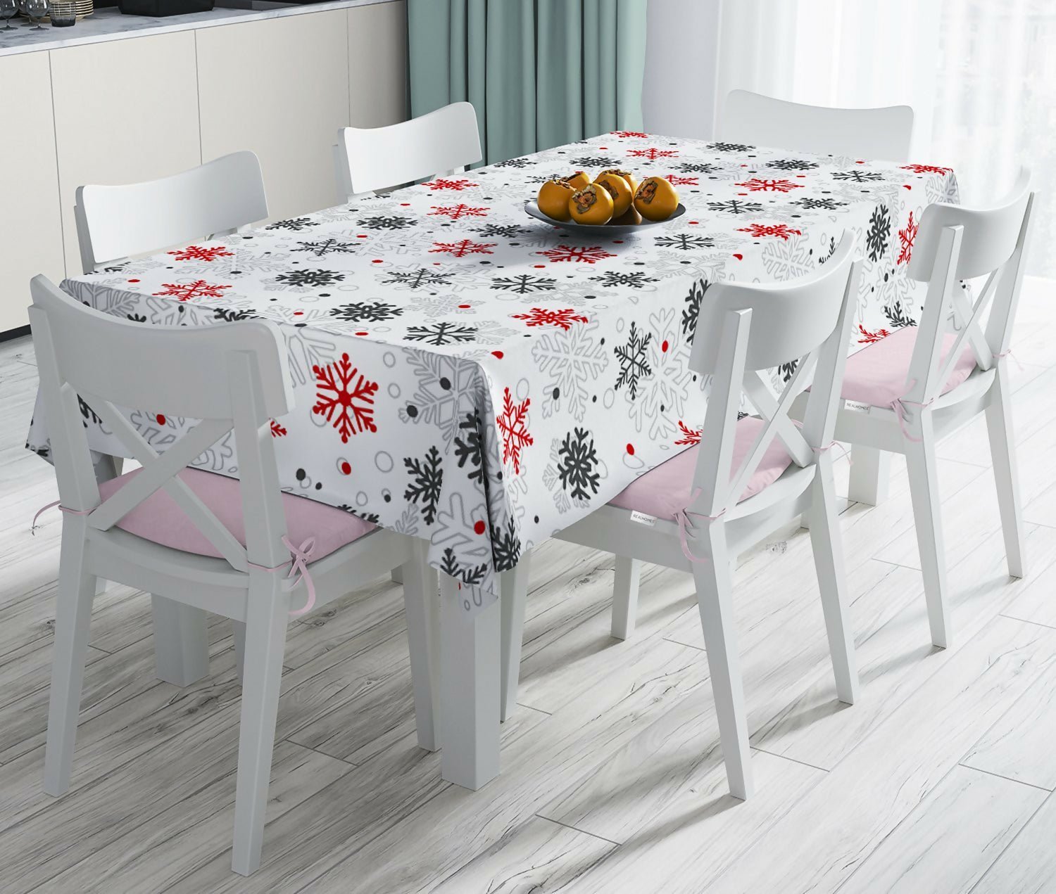 Christmas Tablecloth – Stain Resistant Fabric, Wrinkle-Free Table Cover for Dining Room or Kitchen Decor - Wear Sierra