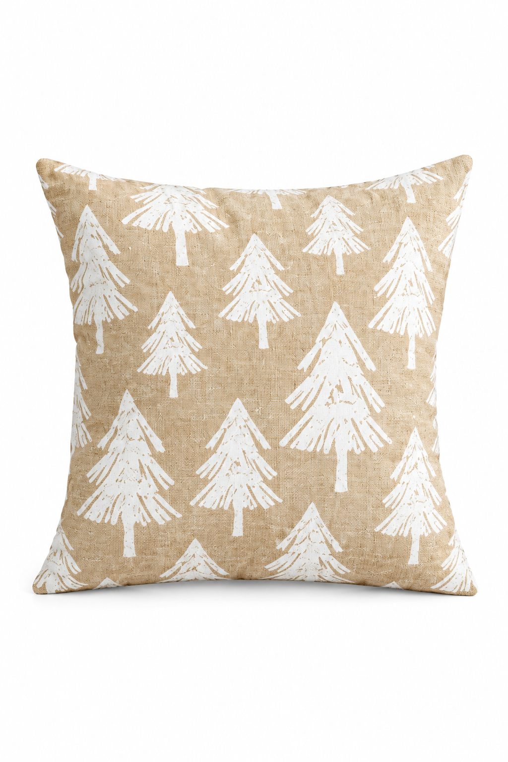Neutral Christmas Tree Pillow Cover Farmhouse Decor