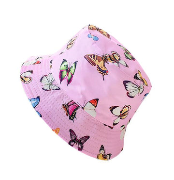 Colorful and Fun Summer Bucket Hats for Women, Men & Teens - Great for the Beach, Hiking, Fishing Butterfly Print - Wear Sierra