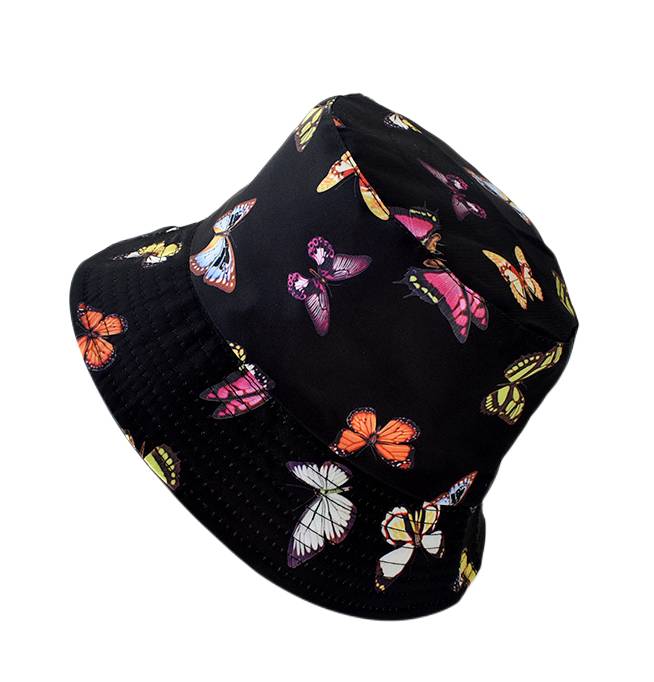 Colorful and Fun Summer Bucket Hats for Women, Men & Teens - Great for the Beach, Hiking, Fishing Butterfly Print - Wear Sierra
