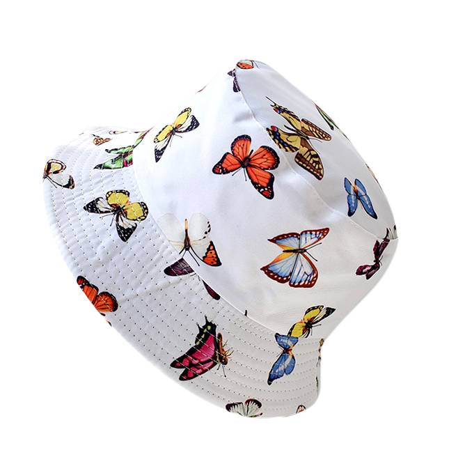 Colorful and Fun Summer Bucket Hats for Women, Men & Teens - Great for the Beach, Hiking, Fishing Butterfly Print - Wear Sierra