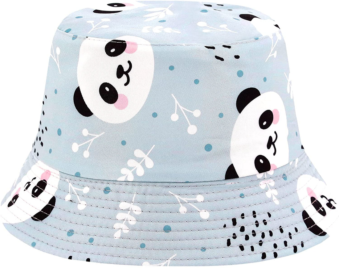 Colorful and Fun Summer Bucket Hats for Women & Teens - Great for the Beach, Hiking, Gardening - Blue Panda - Wear Sierra